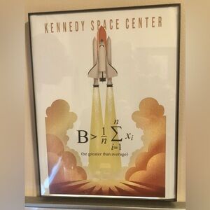 Kennedy Space Center “Be Greater than Average” Framed Space Shuttle Art Print